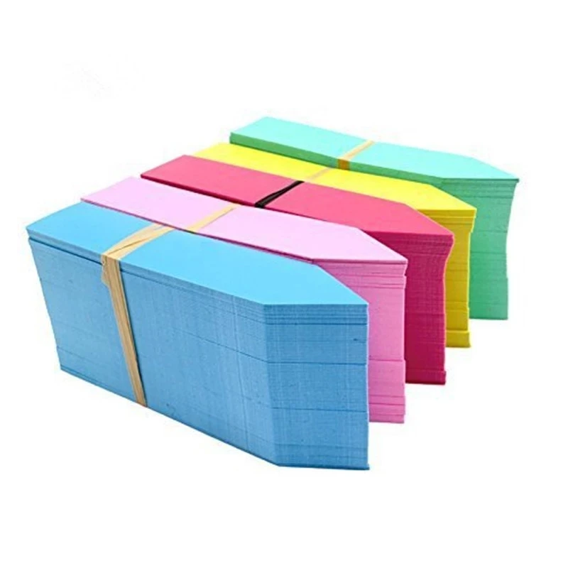 
1000 pcs/box Plastic label stake plant tag arrow shaped 4 X 5/8 inch 6 colors in stock 