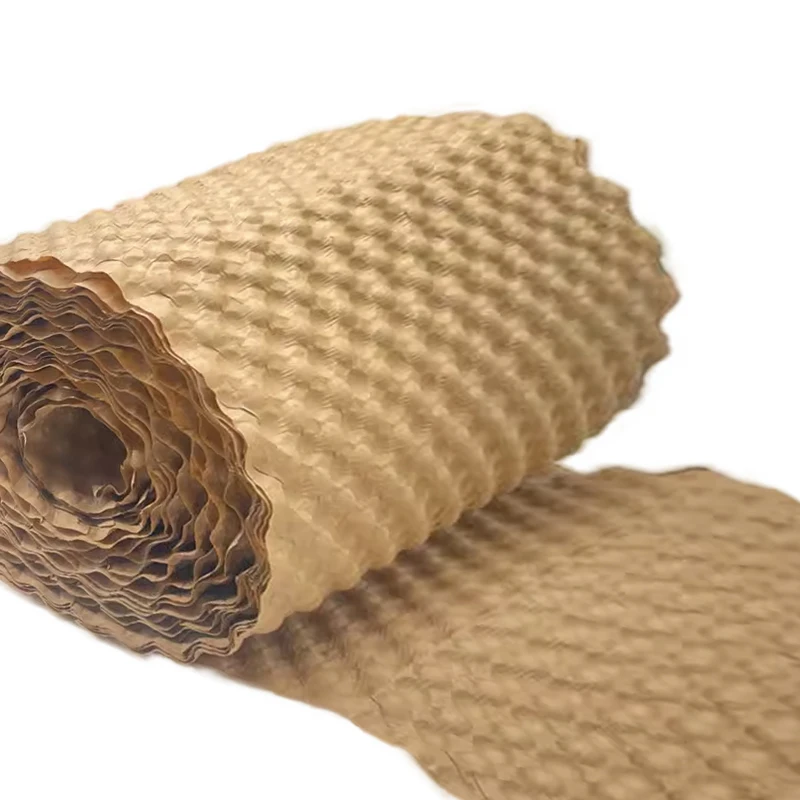 Factory Wholesale Eco Friendly Kraft Air Bubble Paper Pressure Protective Wrapping Roll for Express