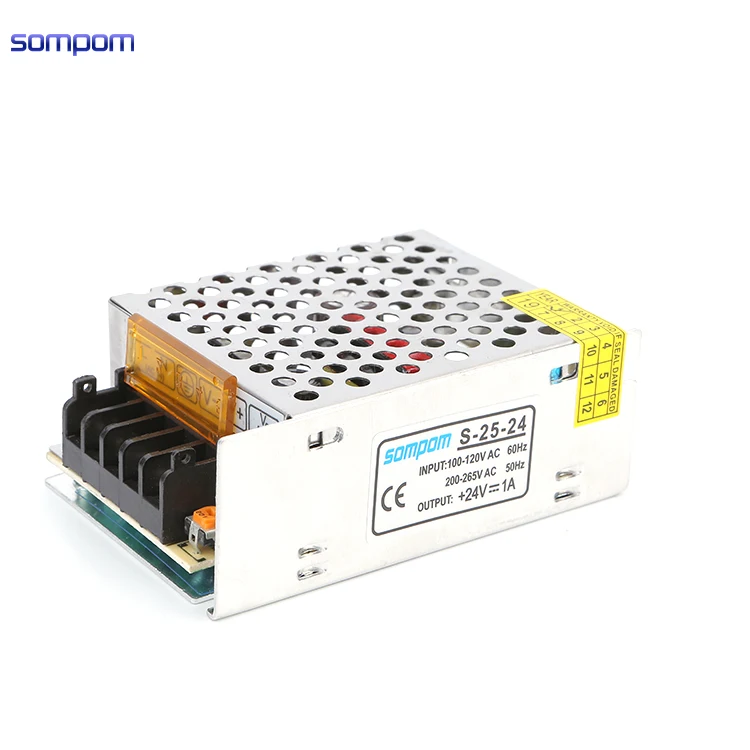 Постоянное напряжение 24 В 1A 25 Вт Светодиодный драйвер переключатель питание трансформатор 220 В переменного тока до 24 В Dc