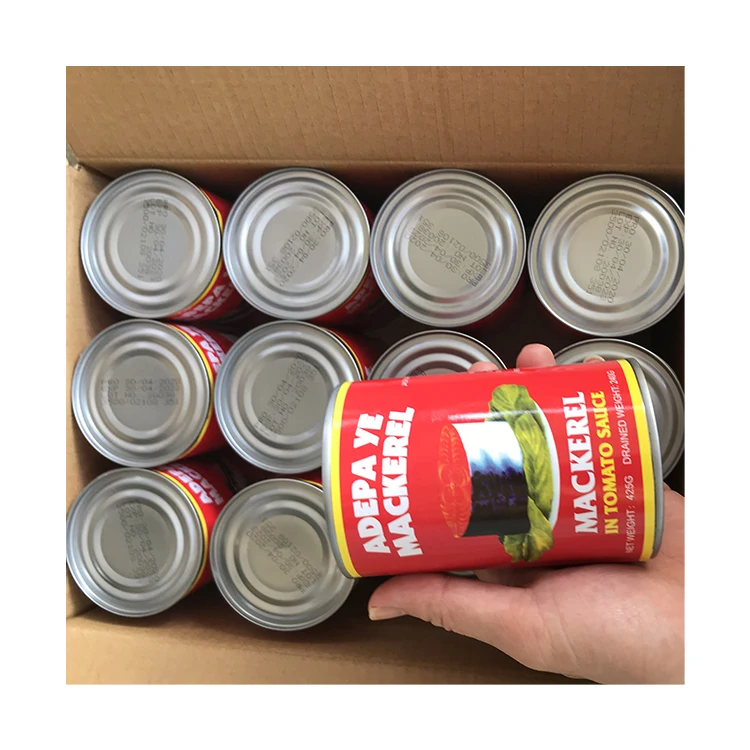 China Factory Price High Quality Canned Mackerel In Tomato Fish In Natural Oil Price