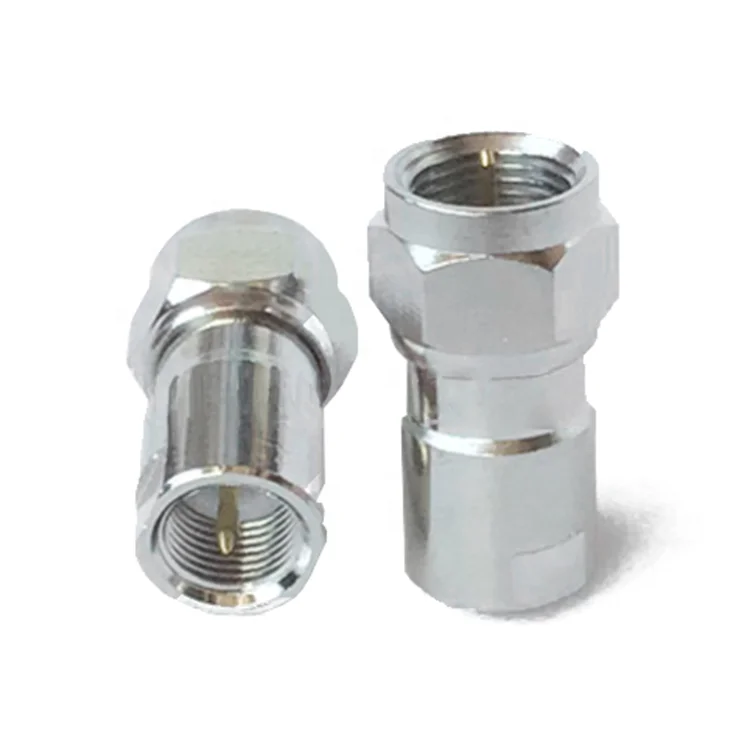 High performance full brass RF Coaxial F male to FME male connector