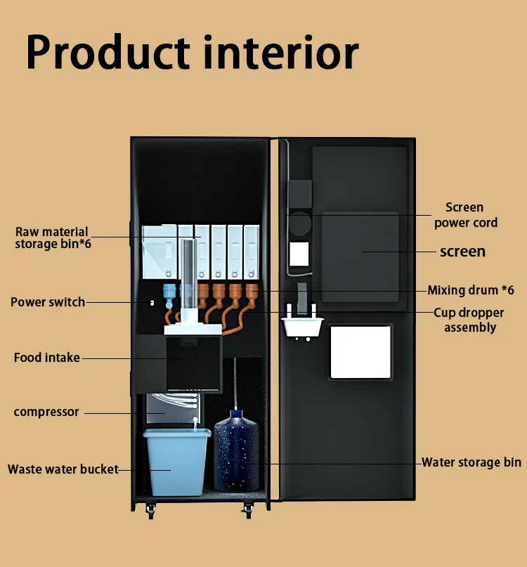 High-Quality Coffee Vending Machine Credit Card Payment System for Offices and Businesses Vending Coffee Machine