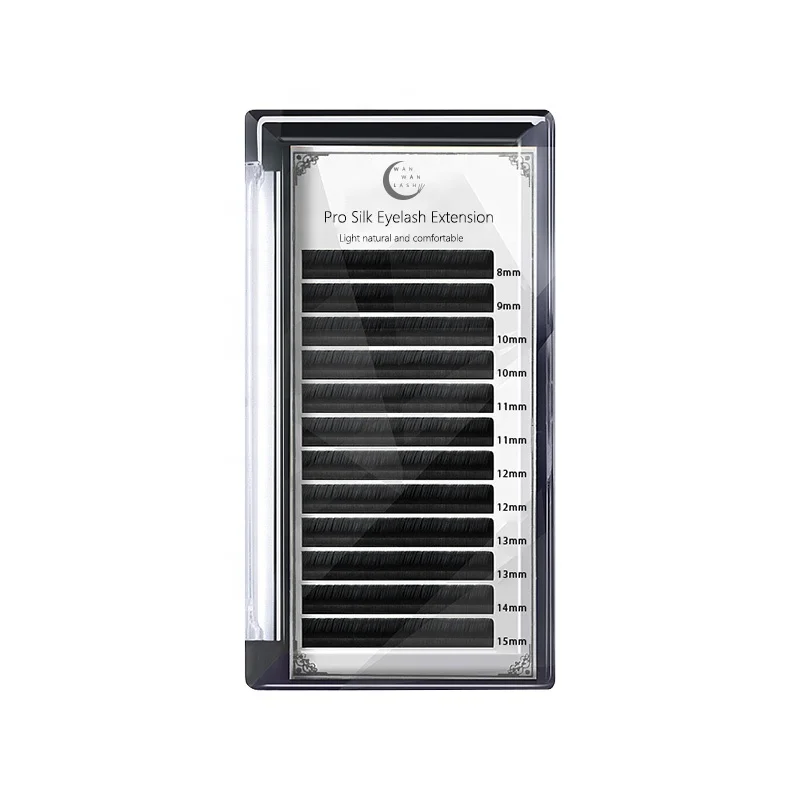 korean fast blooming 100 % pbt fiber silk lashes extensions custom premium eyelash packaging