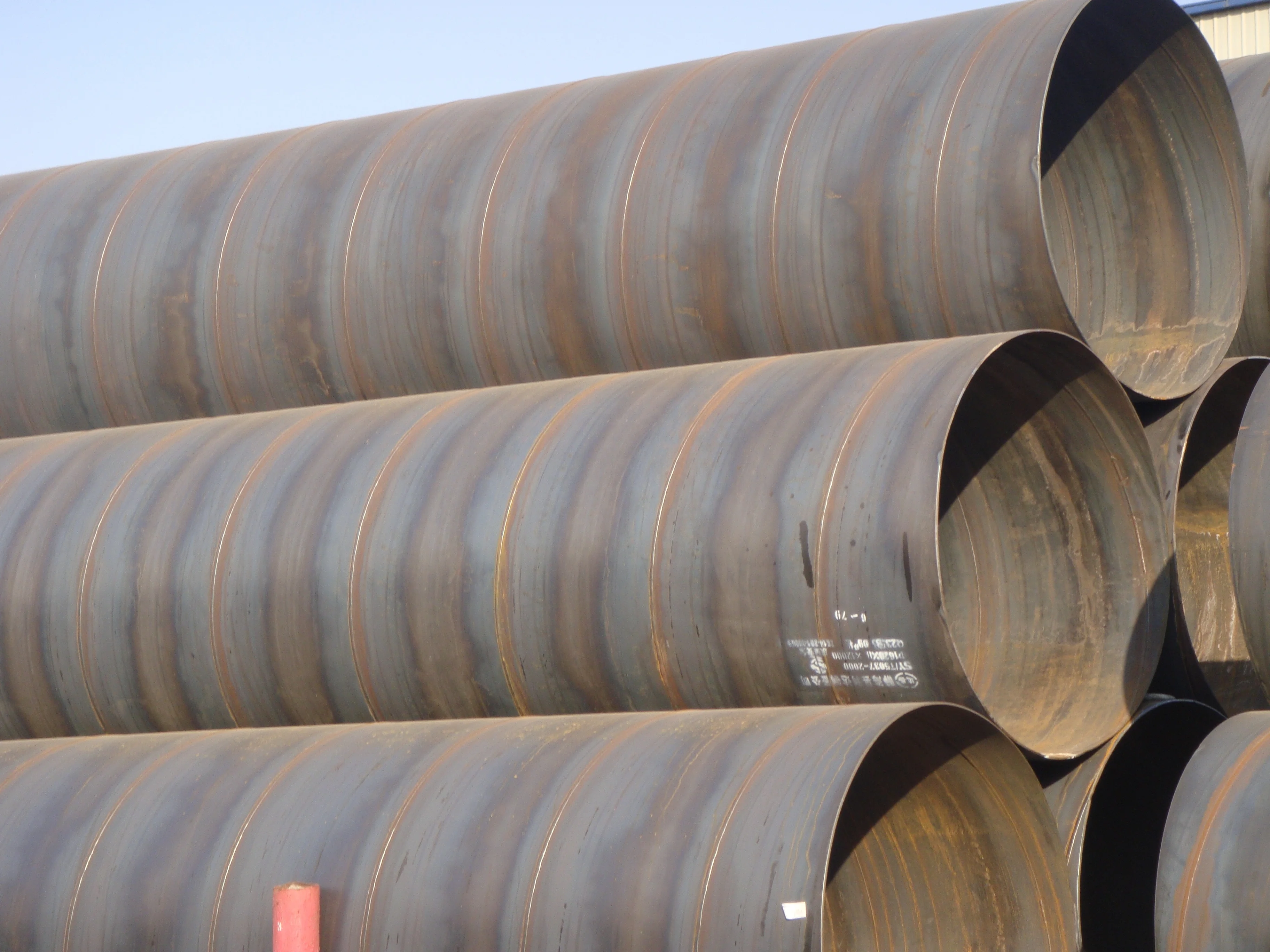 EN10025 S355 Construction Used Black Spiral Carbon Welded SSAW Steel Pipes