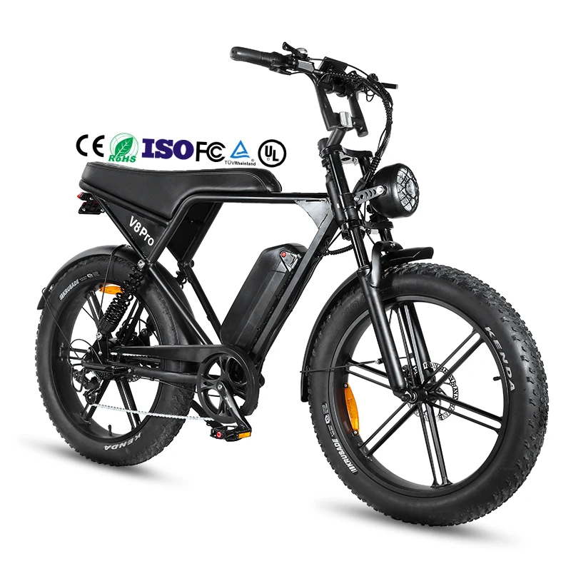 OUXI Pro Max 24-дюймовый Электрический горный велосипед V8 с толстыми шинами E-Bike 250w/500w/1000w 48V Magazijn EU склад в нидерландских странах