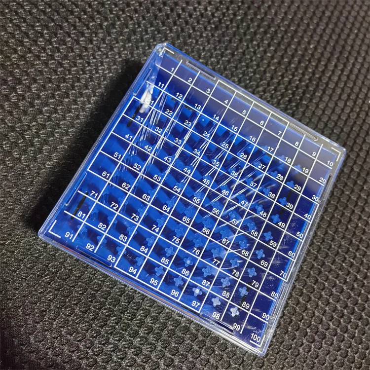 SINGATEE Blue White Plastic Cryobox 81/100 Well 1.8ml 2.0ml PC PP Freezing Tube Cryogenic Storage Cryo Vial Box