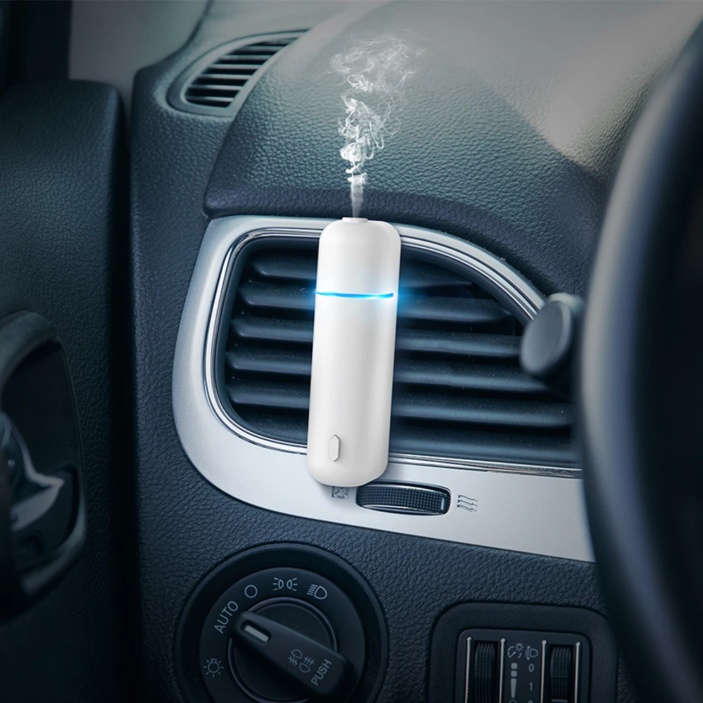 USB Car Waterless Scent Essential Oil Diffuser,Electric Mini Cool Mist Ultrasonic Car Aroma Diffuser