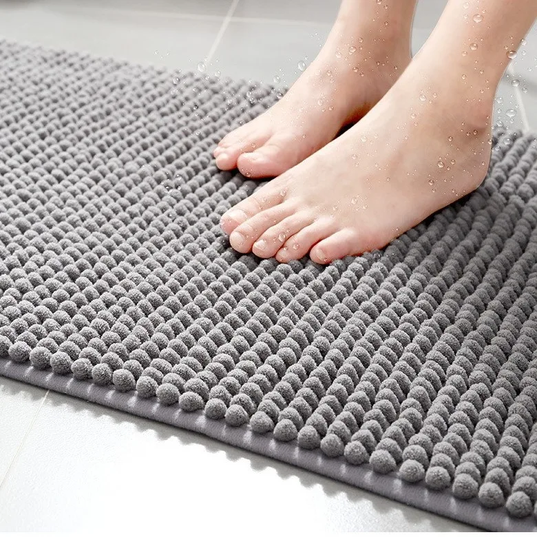 Chenille Home Entrance Door Mat Bathroom Non Slip Absorbent Floor Mat