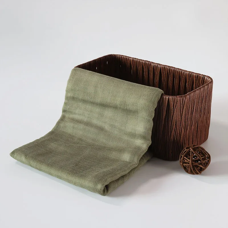 Solid Color 100% Organic Bamboo Cotton Blankets Baby Muslin Swaddle Wrap Baby 2-Layer Swaddle Blanket