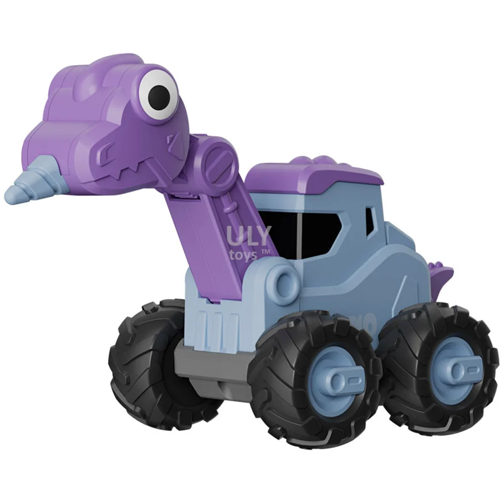 Wholesale ULY Press and Go Toys Baby Friction Car Educational Kid Toy  Construction Dinosaur Car Plastic Cartoon Toy City Car