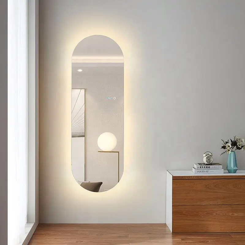 MAX.C Touch Sensor Switch Miroir Salon De Coiffur Wall Full Mirror With Led Light