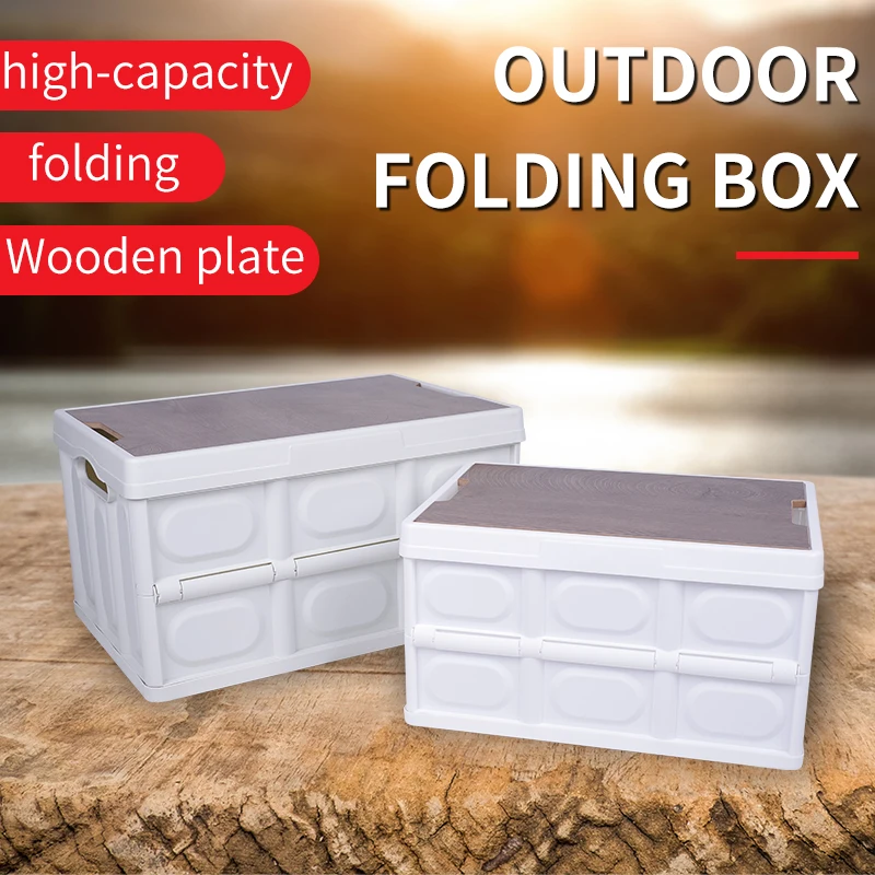 Outdoor storage  foldable  bag plastic cube storage box and trash can car storage box