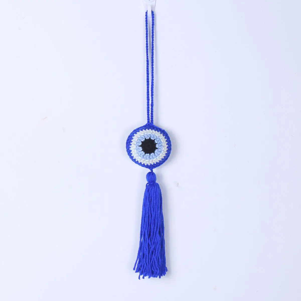 Hot Selling Car Pendant Macrame Wall Art  High Quality Eye Ball with Tassel  Handmade Wool Evil Eye Ornament Gift
