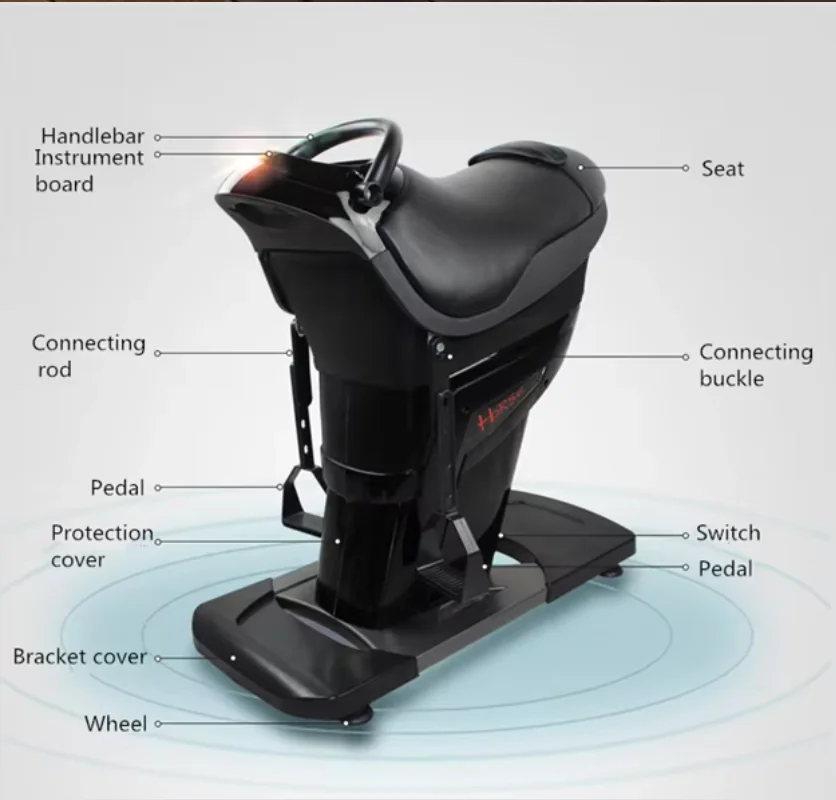 Wholesale Electric Horse Riding Exercise Machine New Health Fitness Equipment Fashion Style Custom Logo Home Kids Made Steel ABS