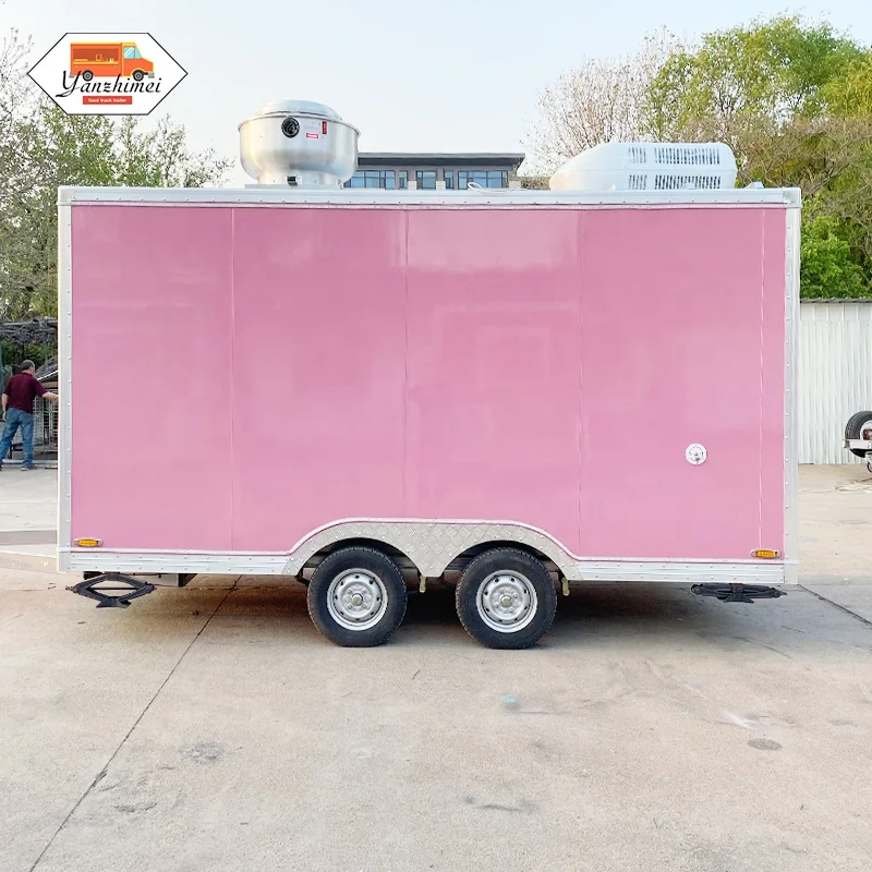 YANZHIMEI Best selling AU Standard Concession Trailer Cart with Grill Fryer Cheap Mobile Food Trailer Price For sale