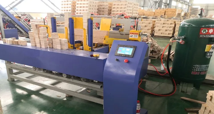Euro wood pallet pier SLDJ-1300-3 Automatic connecting nailing machine