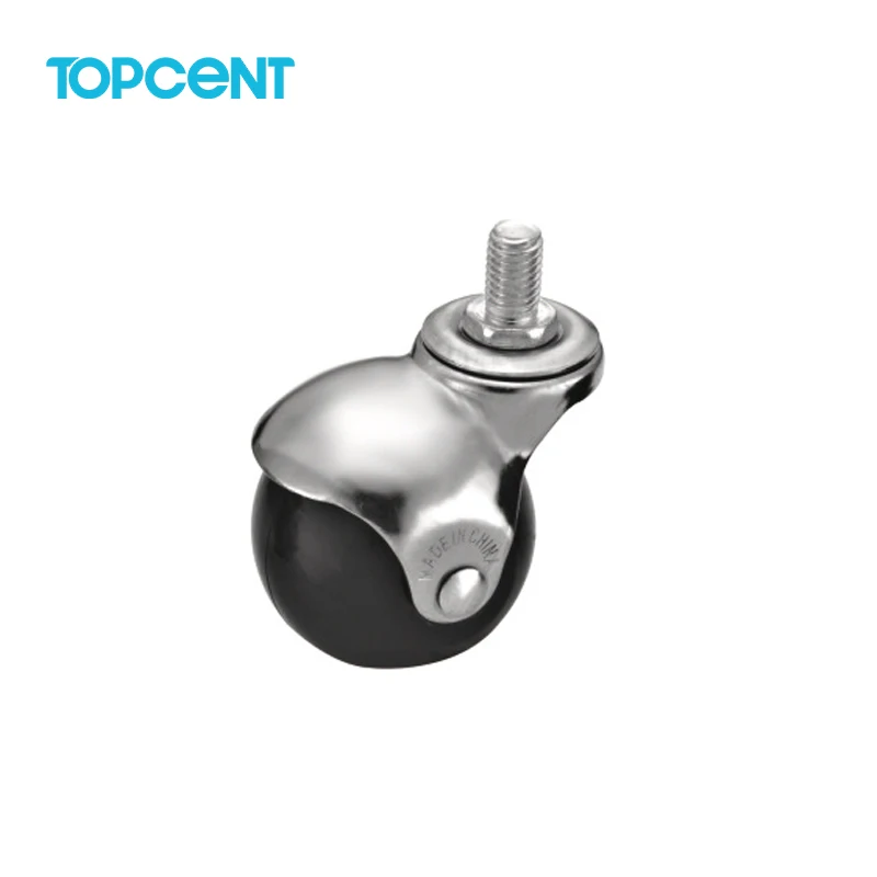 TOPCENT steel nylon zinc alloy 1.5  2 inch furniture casters heavy duty office chair caster wheels