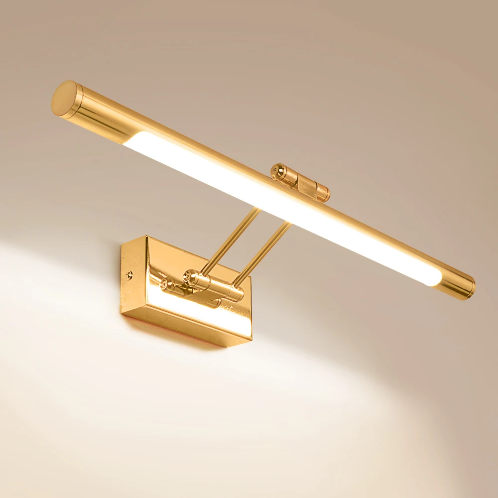 Golden wall lamp decorative home decor lighting indoor using gallery picture light modern mirror vanity lighting hotel wall lamp