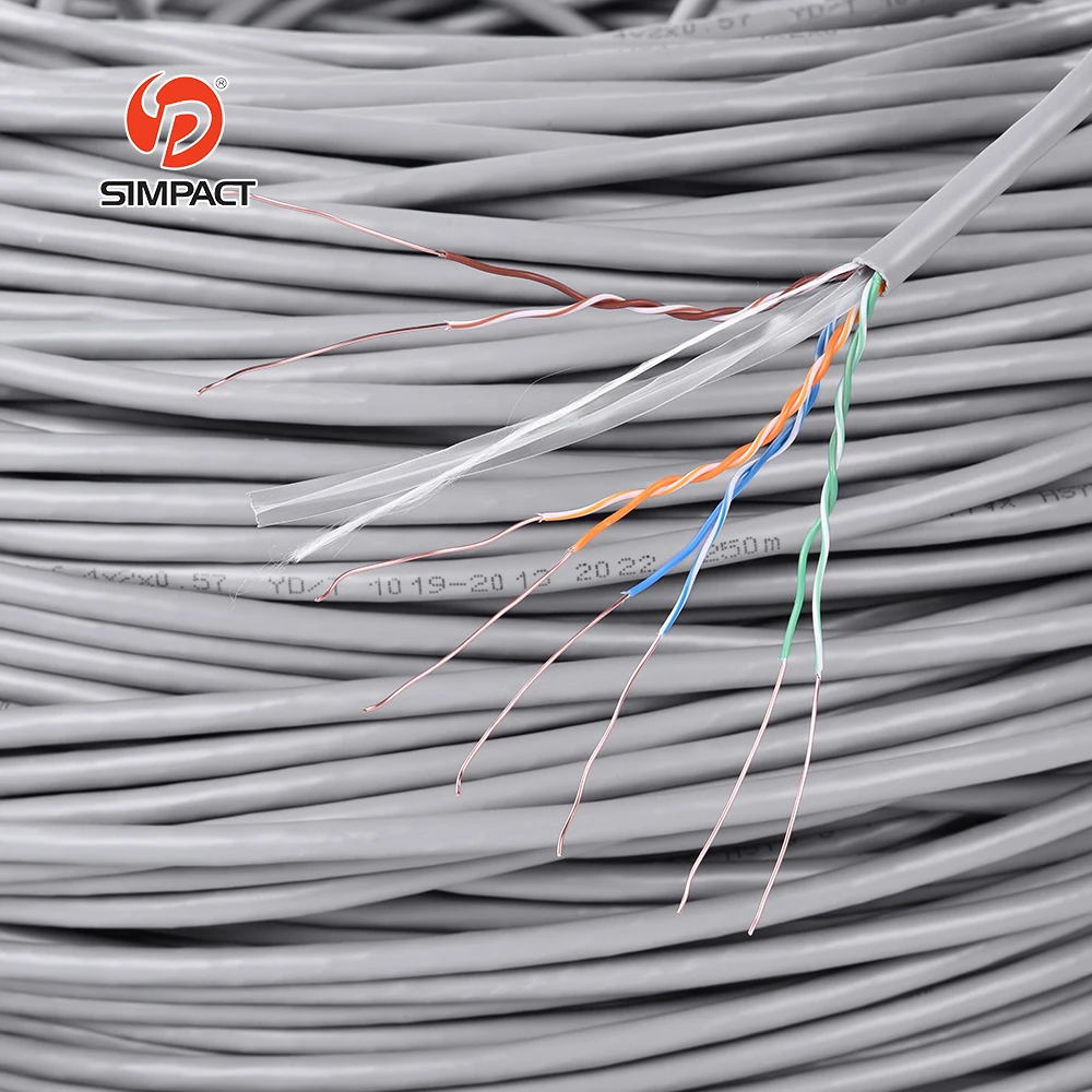 Simpact supply quality eco-friendly 23awg 305m bare copper belden cat6 cmp utp cable cat6 cable 500m roll