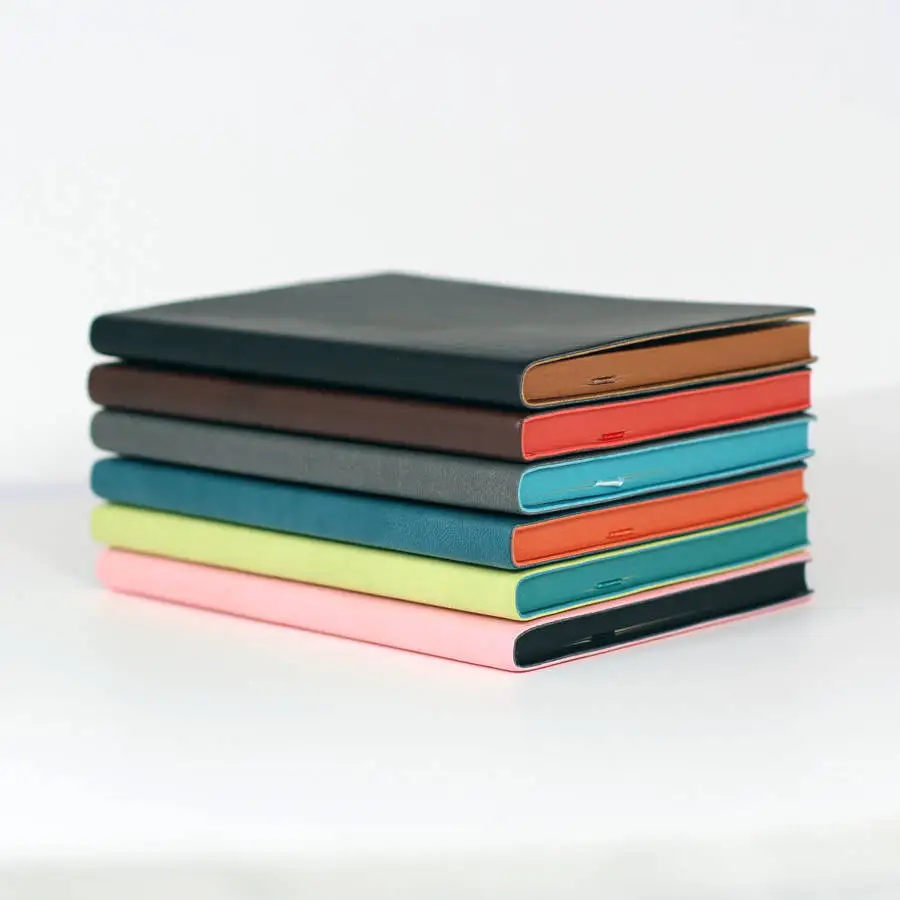 A5 PU leather softcover notebook journal with 2022 2023 day planner and diary custom