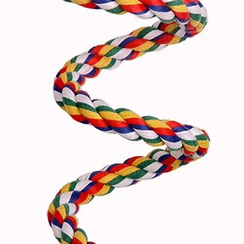 
 Лидер продаж 2020, Интерактивная жевательная игрушка в виде птицы, колокольчик, попугай, Budgie, веревка, спиральный окунь, цветные хлопковые качели, жевательная игрушка 150 см  