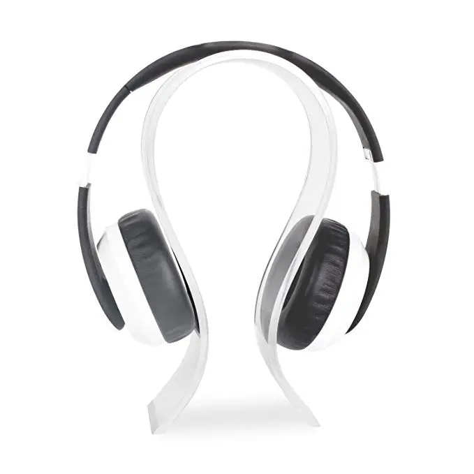 Illuminated Earphone Acrylic Headset Holder LED Lighted Headphone Display Stand