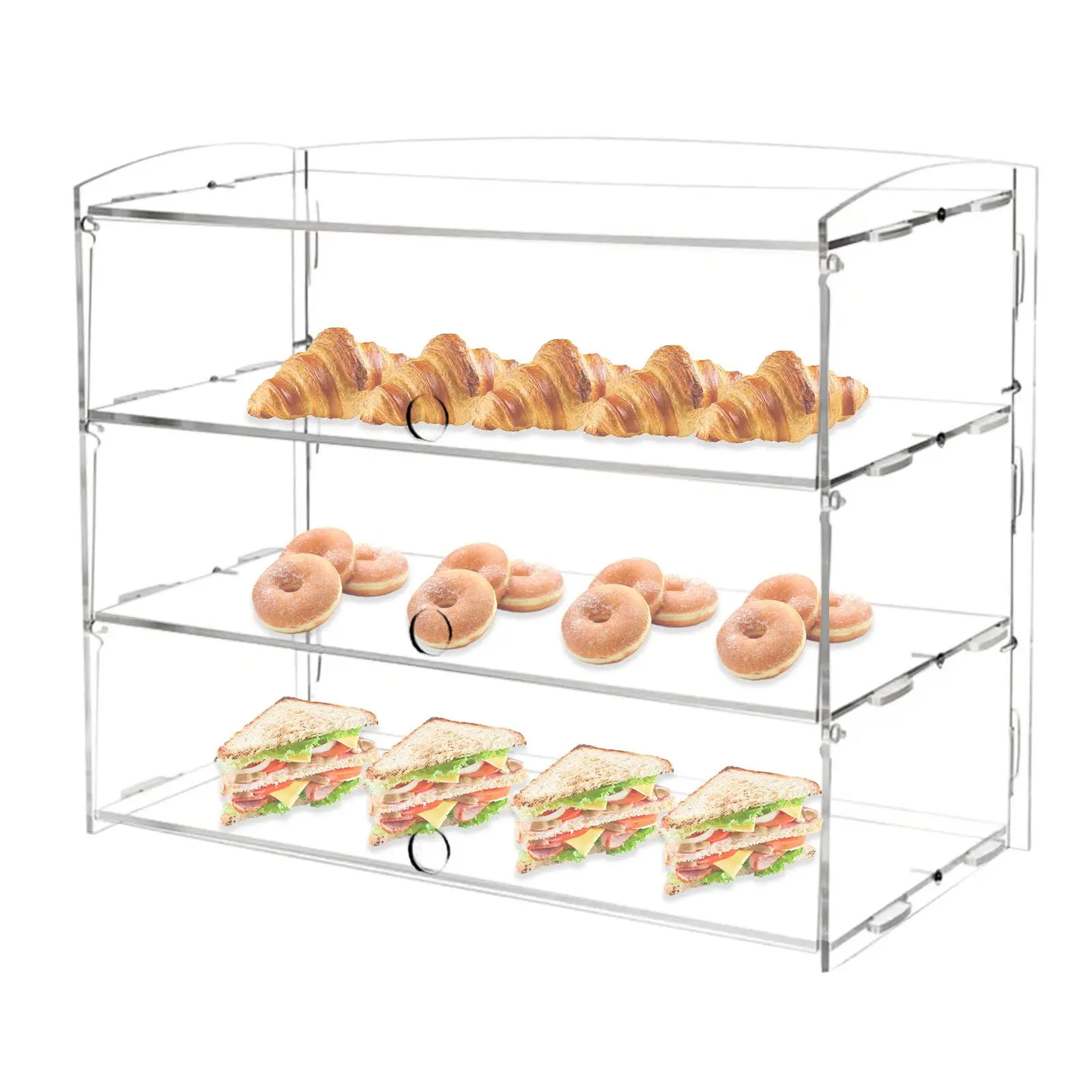 Custom Acrylic display shelves Dessert Cake Display rack Bakery Pastry Display Case Stand bakery shelf