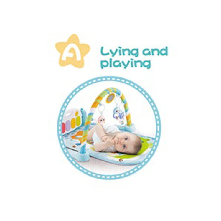 Newborn Sleep Toys  Soft Cotton Kid Floor Activity Gym Musical Piano Keyboard Baby Crawl Play Mat