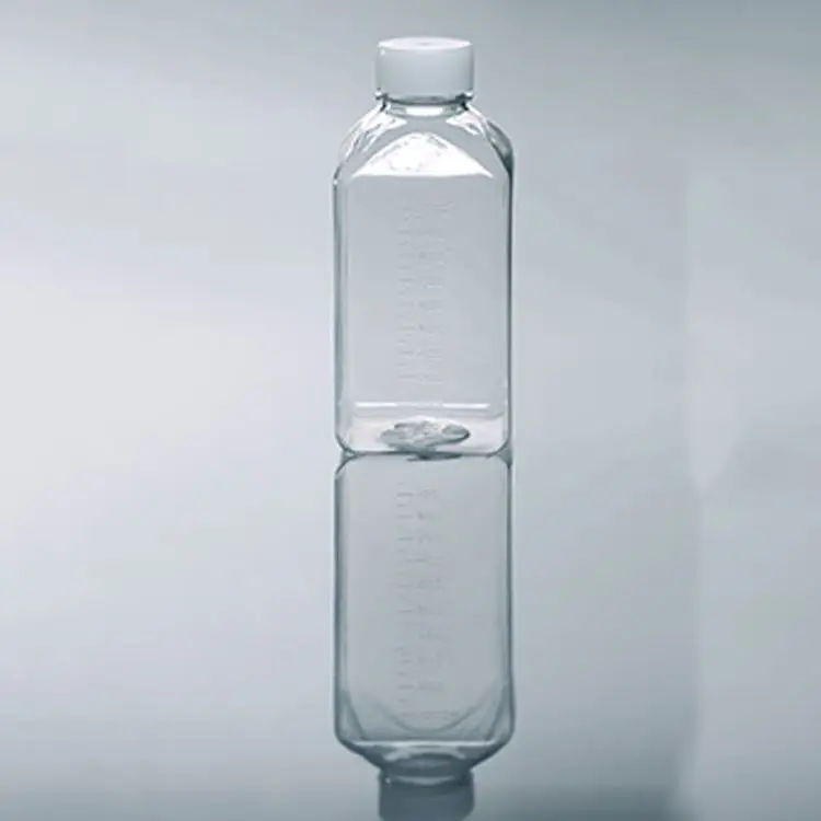 Transparent 1000 ml sampling bottle medical science cell culture sterile petg media bottle