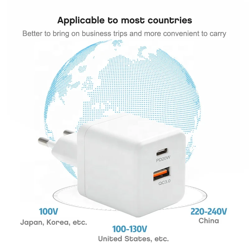 Mini GaN 20W USB C Charger Quick Charge 4.0 3.0 PD3.0 Fast USB Charger For iPhone 13 12 11 8 Pro Max laptop Macbook