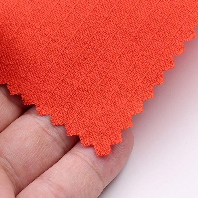 32s 210gsm ripstop IIIA Aramid Kevlar Fabric Orange Piece Dyed Flame Retardant Woven Twill for Garments Firefighters  Workwear