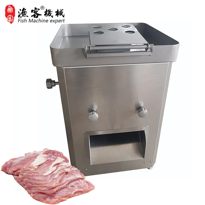 Высокоэффективная мясорезка, обрабатывающее оборудование, машина для резки курицы, говядины, копченого мяса, барбекю, машина для резки мяса из нержавеющей стали