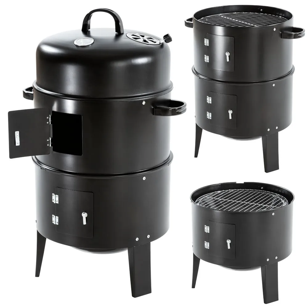 3 in 1 Smoker Charcoal BBQ Grill BBQ Barbeque Grill