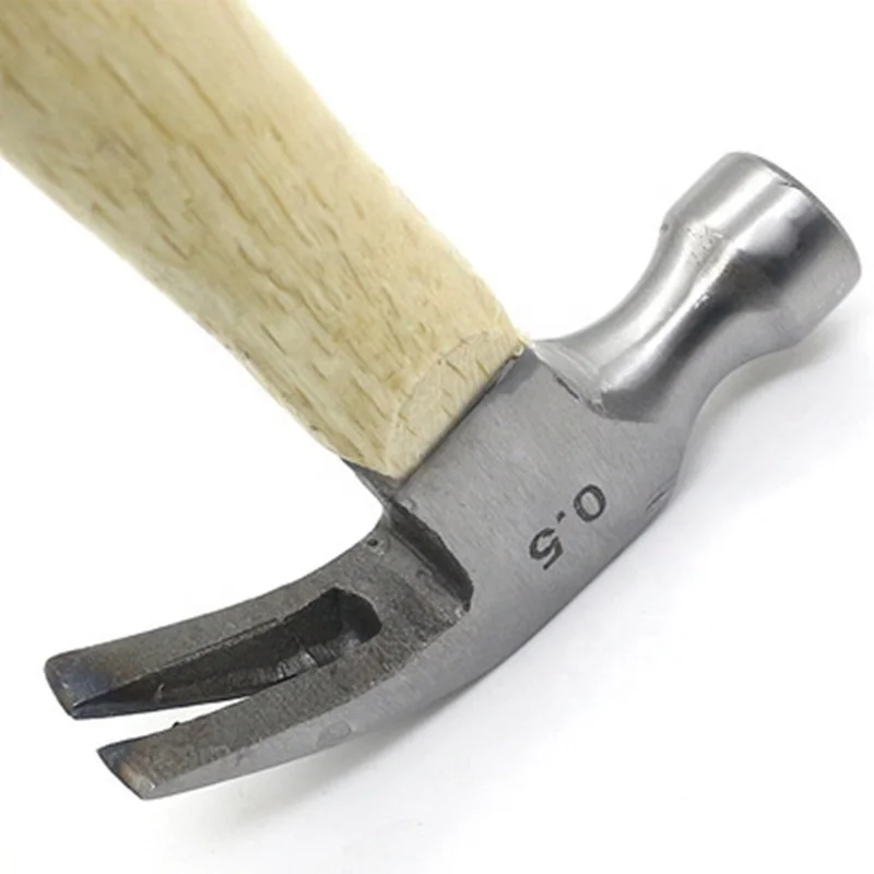 Multi-purpose claw hammer with wooden handle