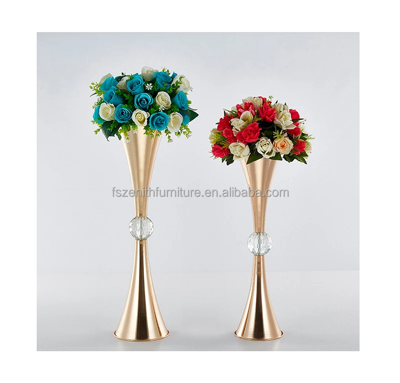 Home Table Decoration Floral Stand Acrylic Wedding Tube Vase For Flower Vase Centerpiece Metal Vase