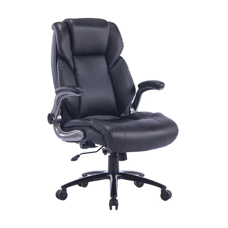 Custom Anji Black PU Leather Revolving Computer Swivel Ergonomic Executive Office Chair