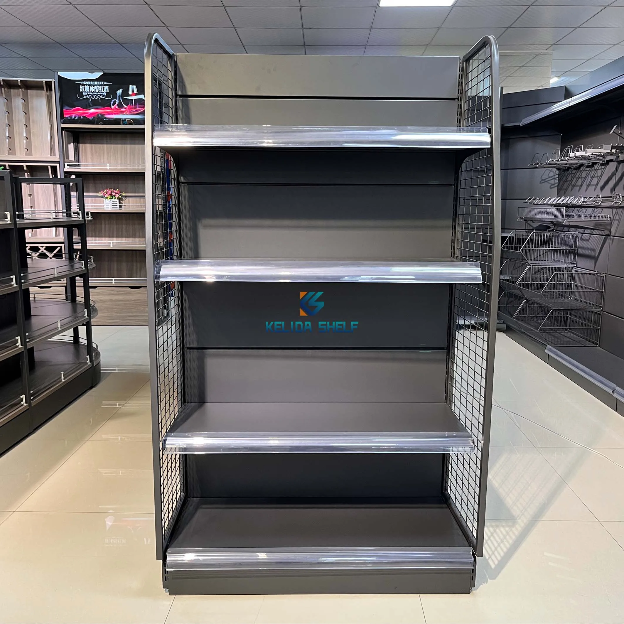 Hot Popular Multi Case Supermarket Shelf Commercial Shelves Gondola Shop Racks With Good Selling