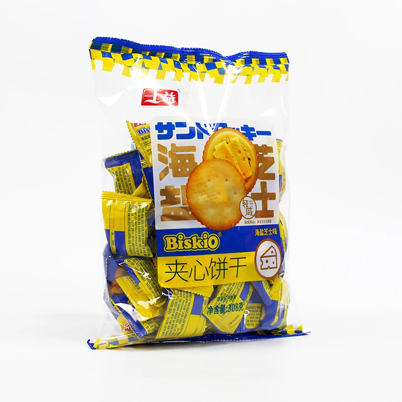 Delicious food 308g cream cracker biscuits Sea salt cheese biscuits wholesale cookies accessories