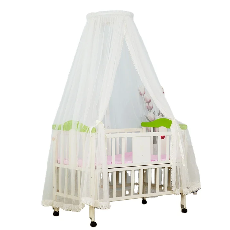 Foldable Free-standing Easy Set Baby Cot Playpen Umbrella Mosquito Net