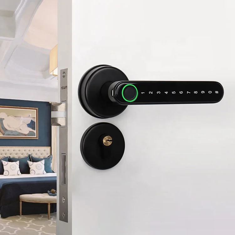 Безопасный замок со сканером отпечатков пальцев в отеле, Интеллектуальный Дверной замок с дистанционным управлением и доступом к смарт-карте В индустриальном стиле