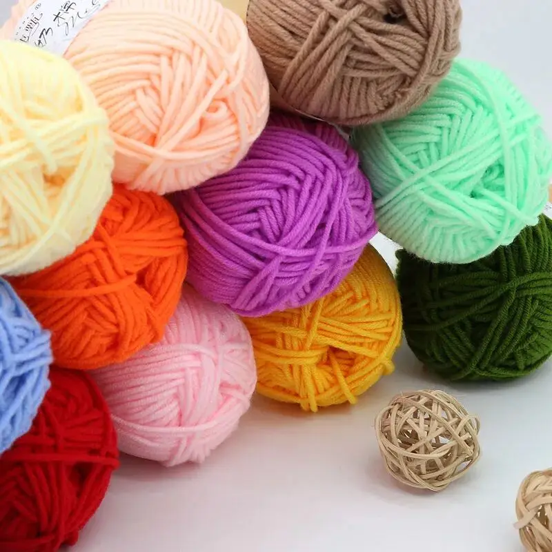Heny acrylic milk yarn 5Ply 50g amigurumi tufting hand knitting fine organic Milk cotton Crochet Yarn for baby
