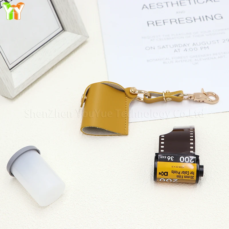 YY RTS camera leather film bottle case digital cameral key chain accessories film storage holster