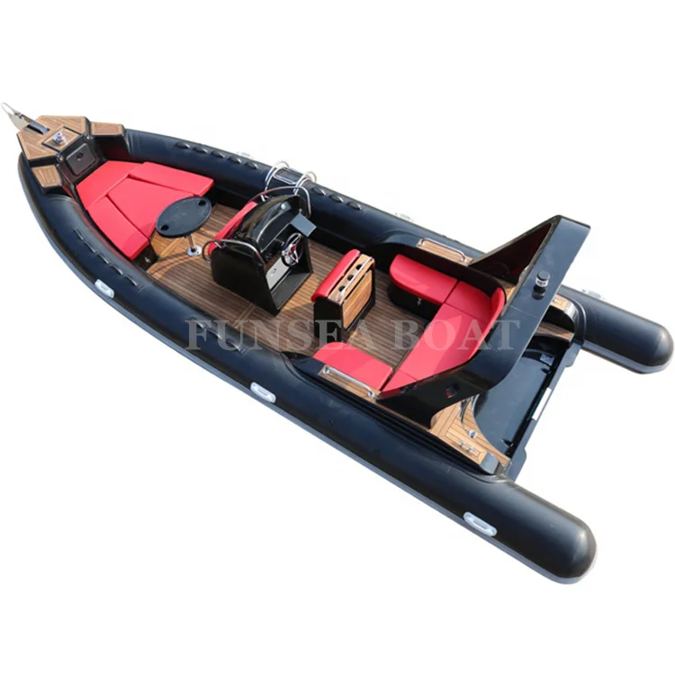 Factory Good Selling Large 7.6 m 24 ft Rigid Inflatable fiberglass Hypalon Fabric Rib Fishing Rhib Yacht Boat for Sale