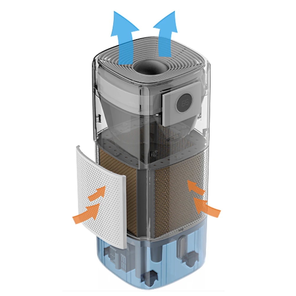 LEEYO New 10l Household Office Evaporation Top Fill Desktop Smart Air Humidifier For Home