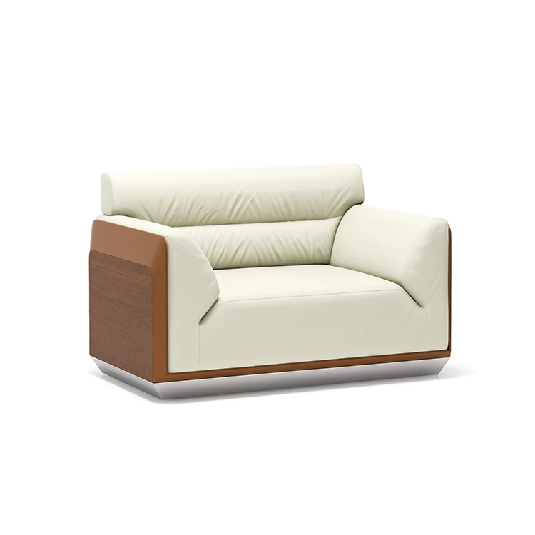 Modern high end office classic leather sofa white italian leather sofa