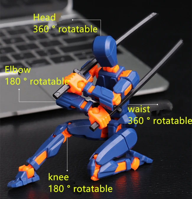 Высококачественная цветная 3D печатная креативная фигурка Счастливая кукла 13 подвижная шарнирная робота растущая в темно-зеленой игрушке