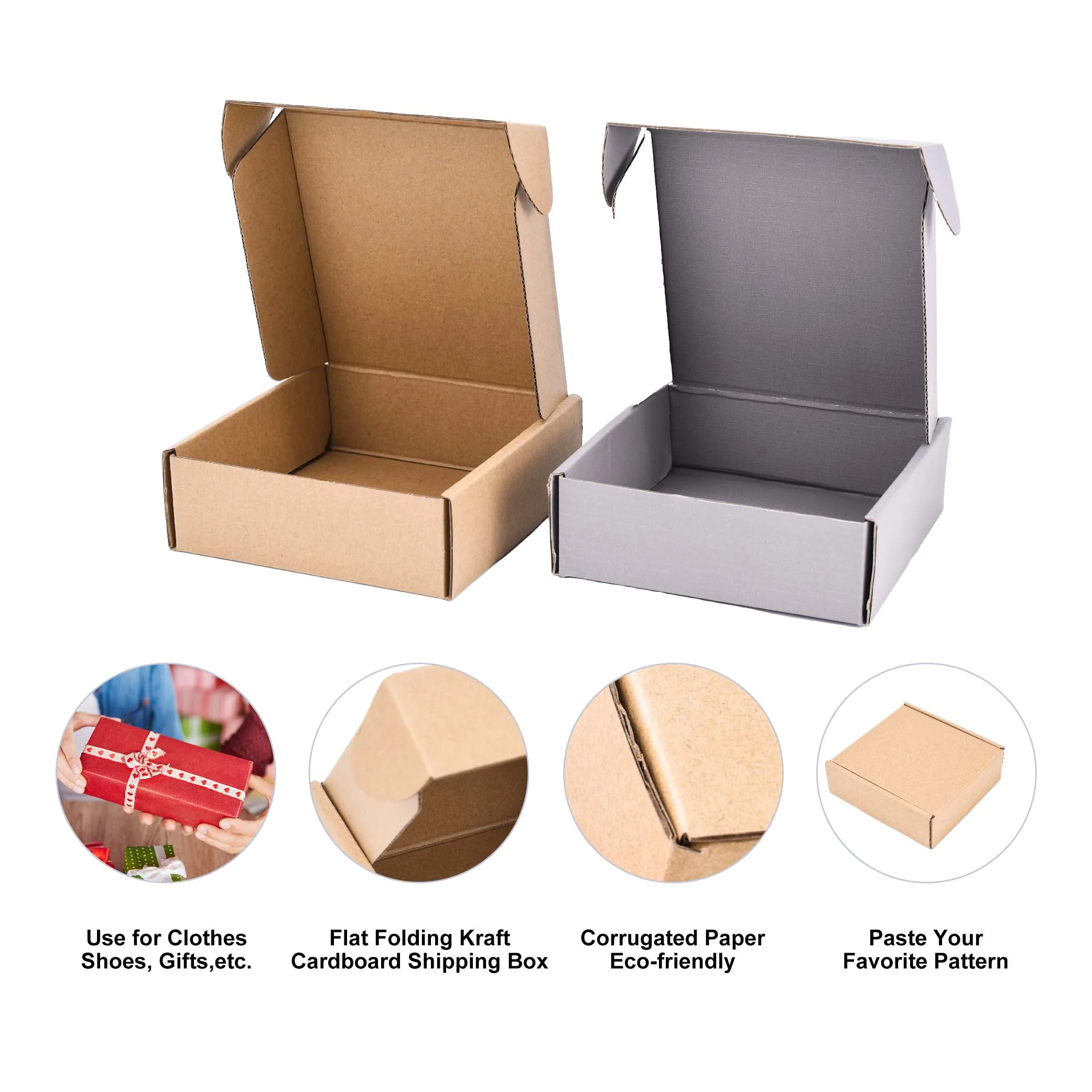 Shipping Boxes  for Mailing 6x6x2 Inch Packaging Boxes