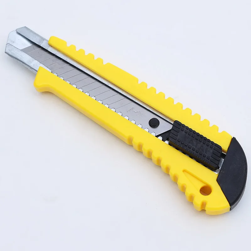 18mm plastic paper cutting knife, auto lock snap-off utility knife