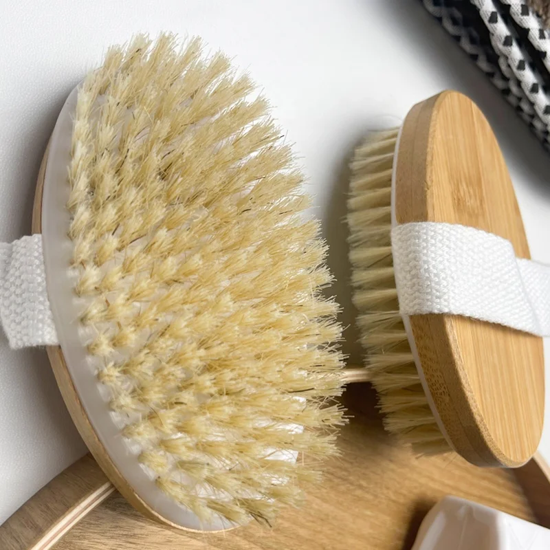 China Best High Quality Eco Friendly Natural Bamboo Dry Skin Body Spa Bath Brush