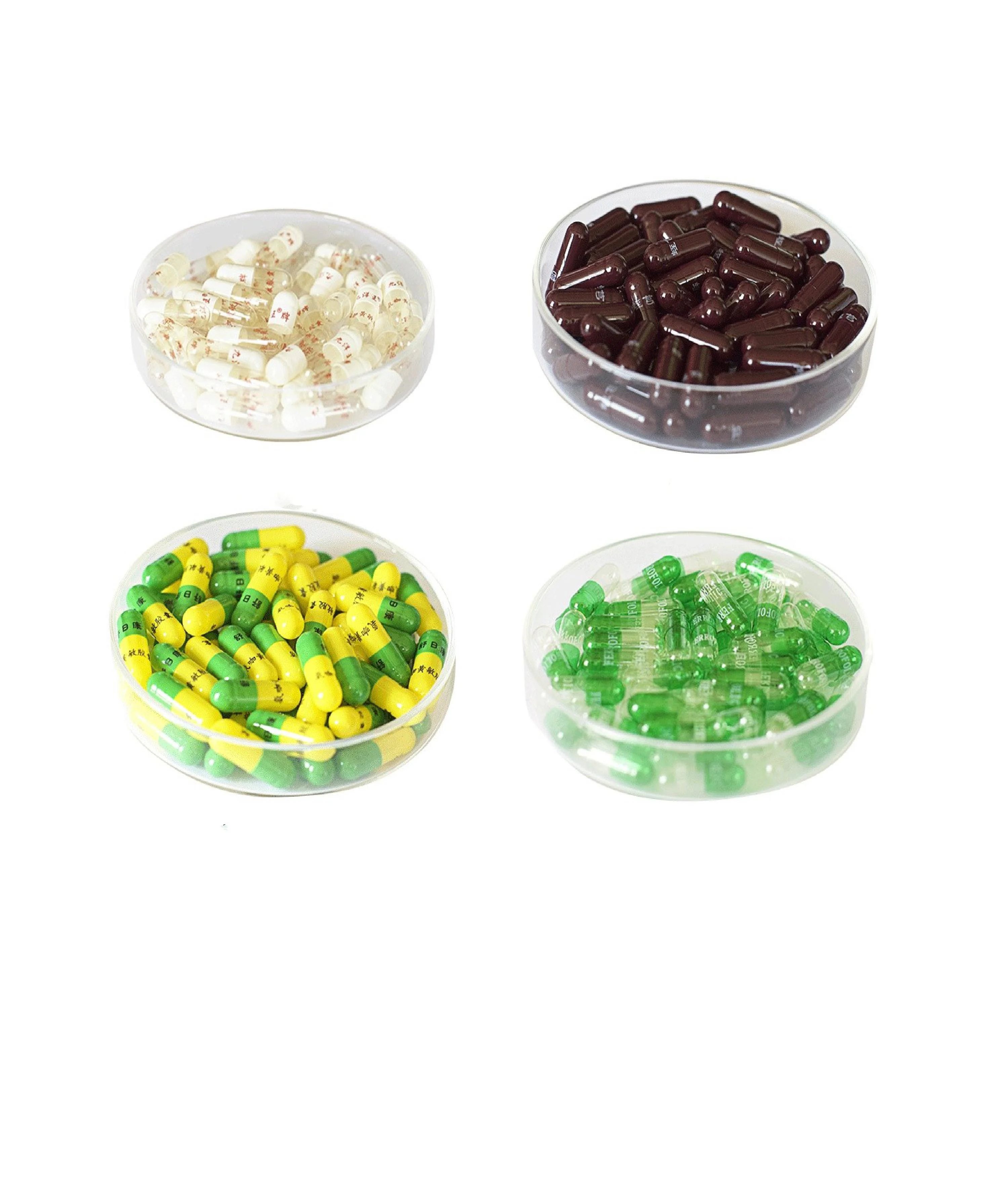 Size 000 00 1 2 3 4 Halal Empty Clear Custom Color Biodegradable Bovine Gelatin Capsules For Filling Powder